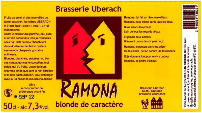 Etiquette BRASSERIE UBERACH 113