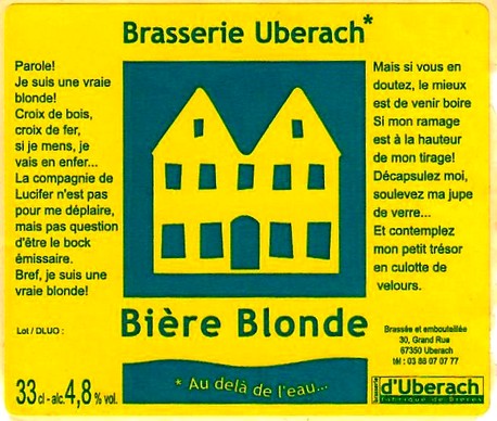 etiquette BRASSERIE UBERACH 33