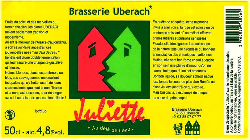 etiquette BRASSERIE UBERACH 55