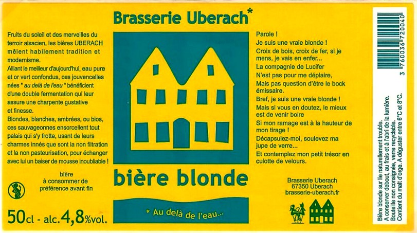 etiquette BRASSERIE UBERACH 76