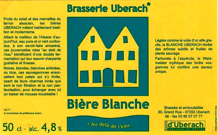 etiquette BRASSERIE UBERACH 85