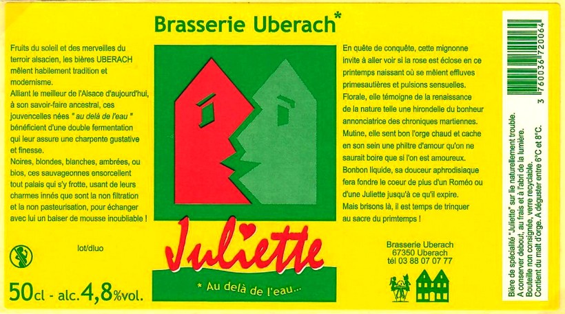 etiquette BRASSERIE UBERACH 88