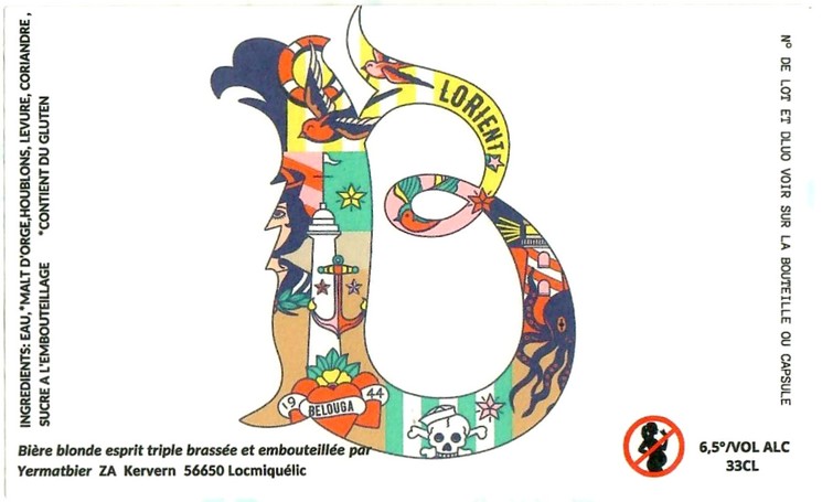 Etiquette BRASSERIE YERMAT BIER 36