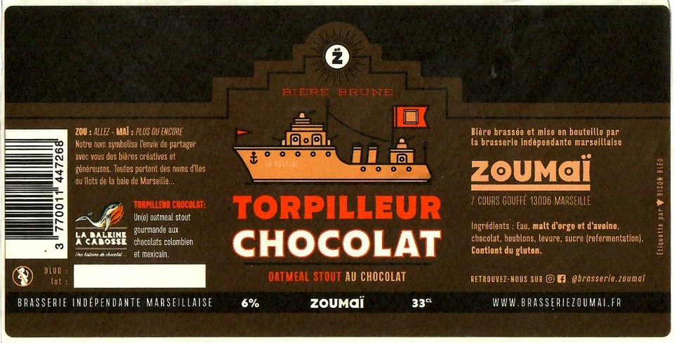 Etiquette BRASSERIE ZOUMAI 19