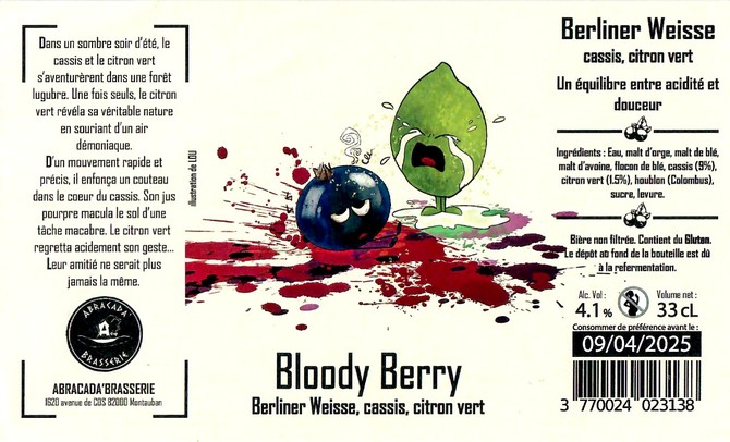 Etiquette ABRACADA BRASSERIE 18