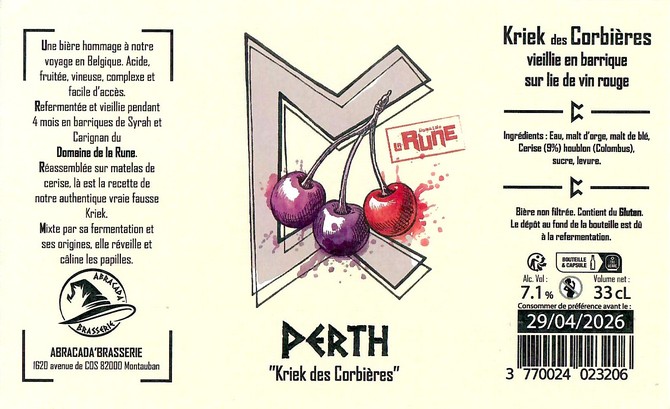 Etiquette ABRACADA BRASSERIE 21