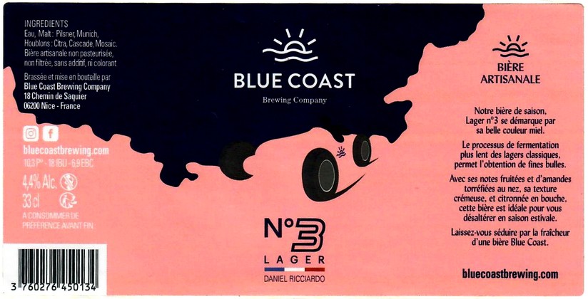 etiquette BRASSERIE BLUE COAST BREWING CO 08