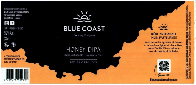 etiquette BLUE COAST BREWING COMPANY 17