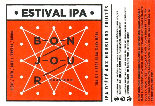 Etiquette BONJOUR BRASSERIE 10