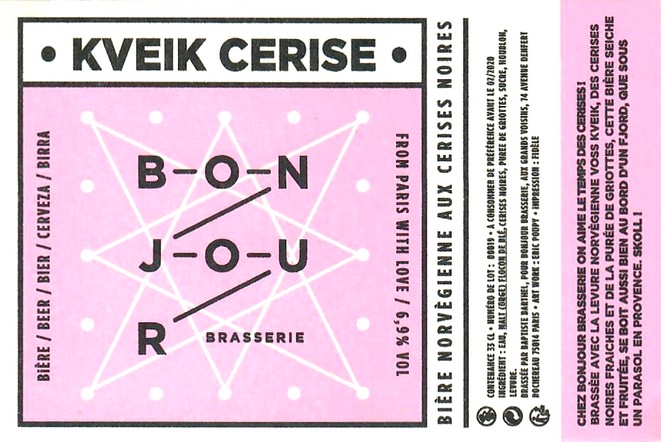 Etiquette BONJOUR BRASSERIE 14