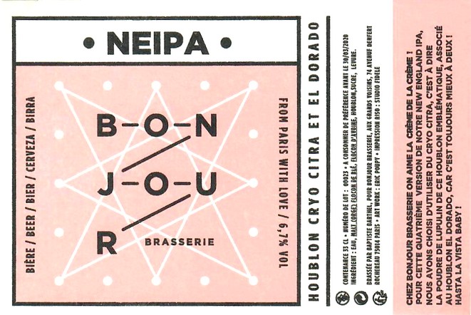 Etiquette BONJOUR BRASSERIE 16