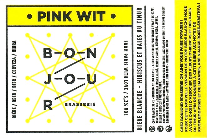 Etiquette BONJOUR BRASSERIE 20