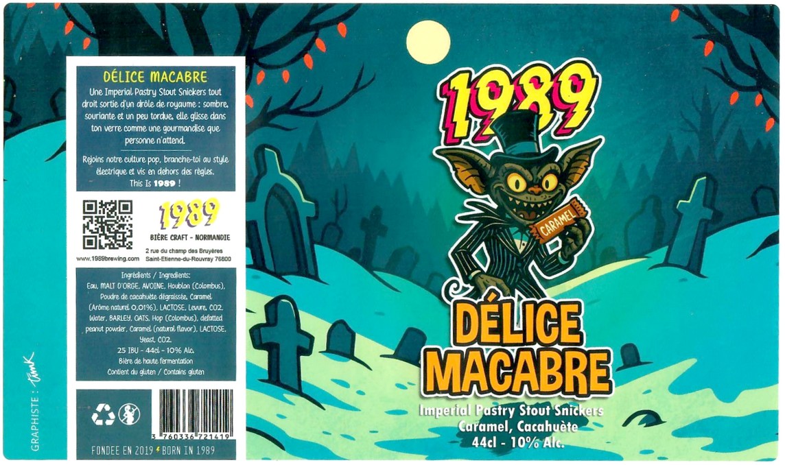 Etiquette BRASSERIE 1989 08 Etiquette BRASSERIE 1989 08