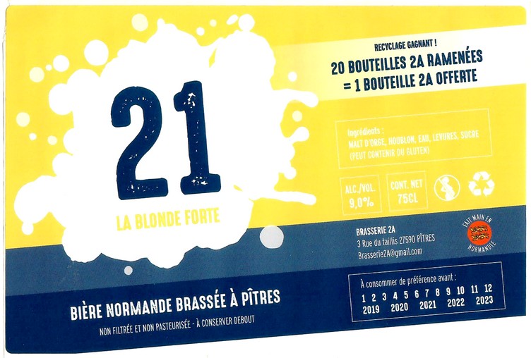 Etiquette BRASSERIE 2A 02