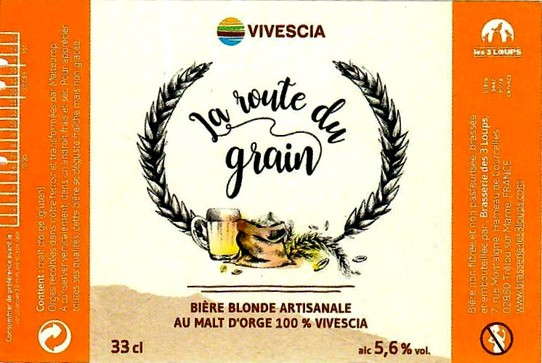 etiquette BRASSERIE LES 3 LOUPS 32