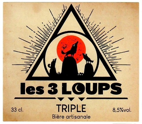 Etiquette BRASSERIE LES 3 LOUPS 43