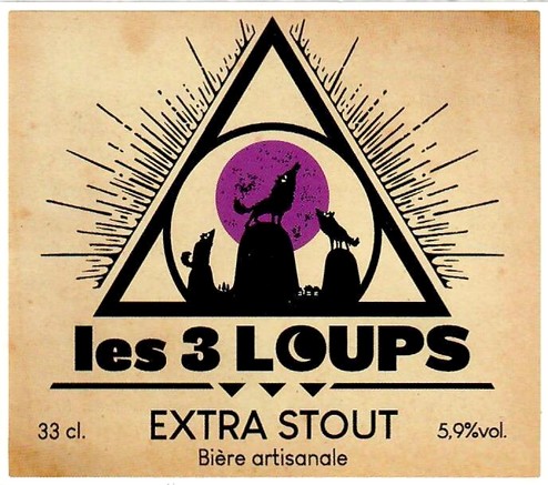 Etiquette BRASSERIE LES 3 LOUPS 45