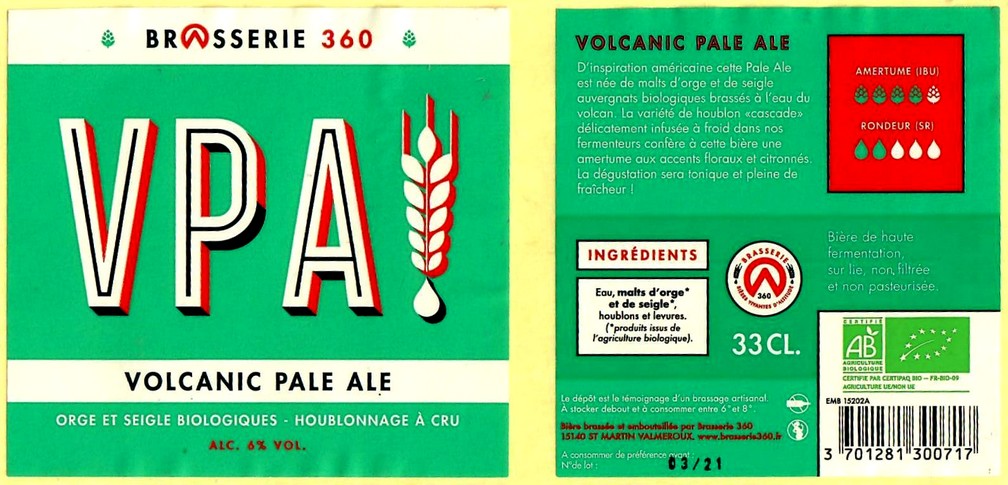 Etiquette BRASSERIE 360 22