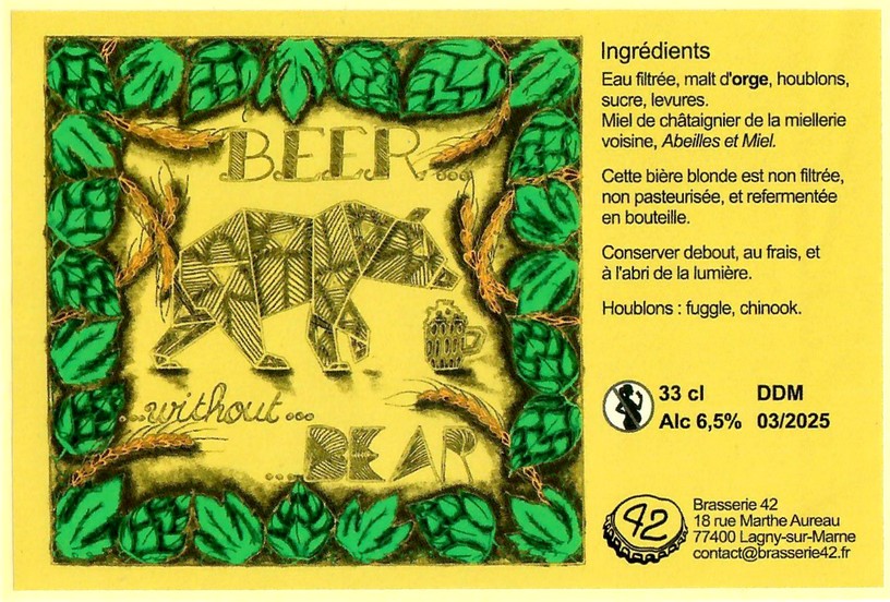 Etiquette BRASSERIE 42 09