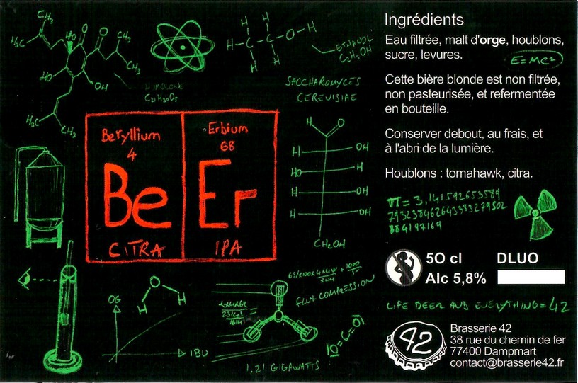 Etiquette BRASSERIE 42 16