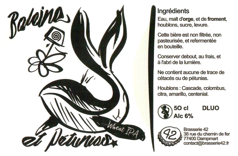 Etiquette BRASSERIE 42 17