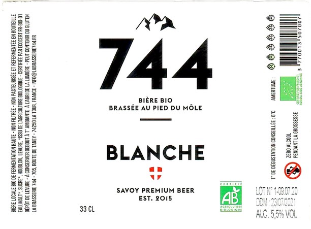 Etiquette BRASSERIE 744 01