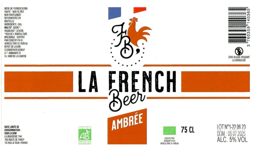 Etiquette BRASSERIE 744 03