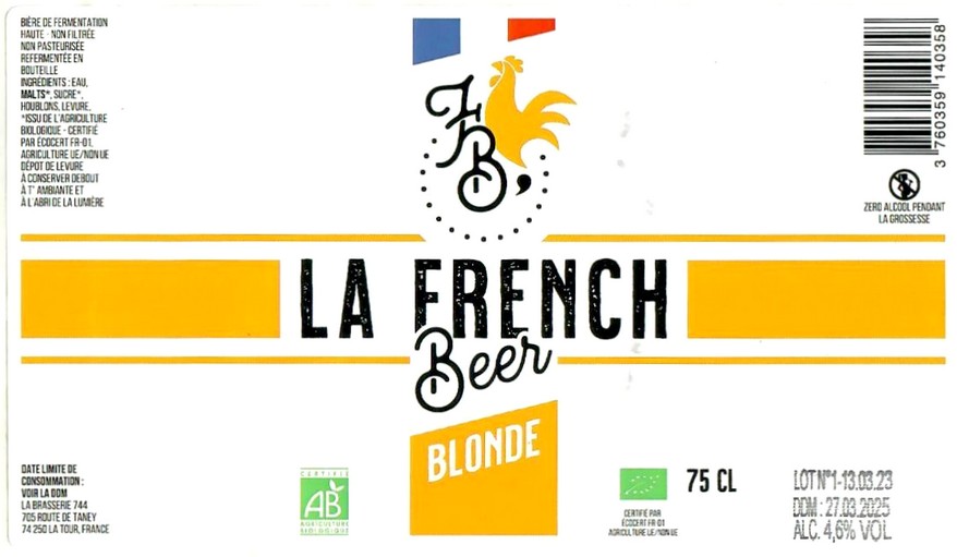 Etiquette BRASSERIE 744 04