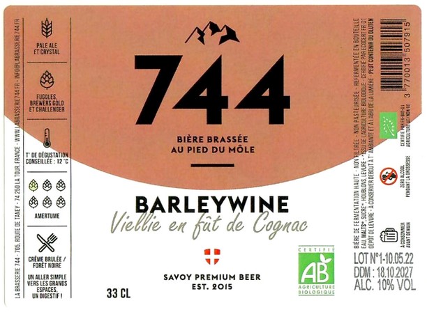 Etiquette BRASSERIE 744 07