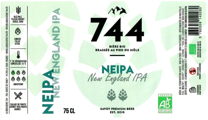 Etiquette BRASSERIE 744 08