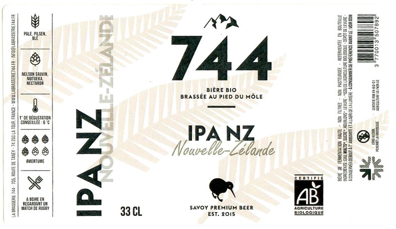 Etiquette BRASSERIE 744 11