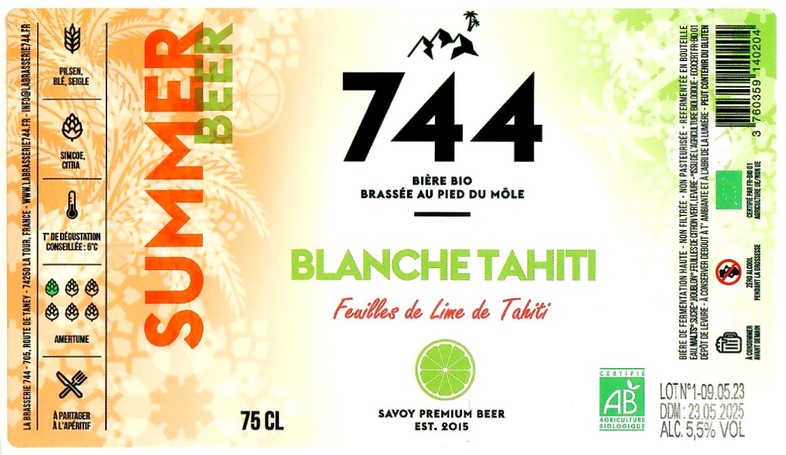 Etiquette BRASSERIE 744 14