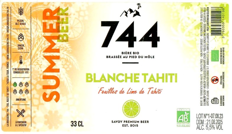 Etiquette BRASSERIE 744 15