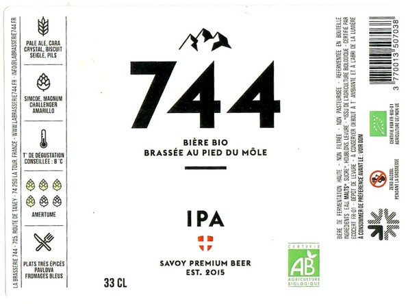 Etiquette BRASSERIE 744 16