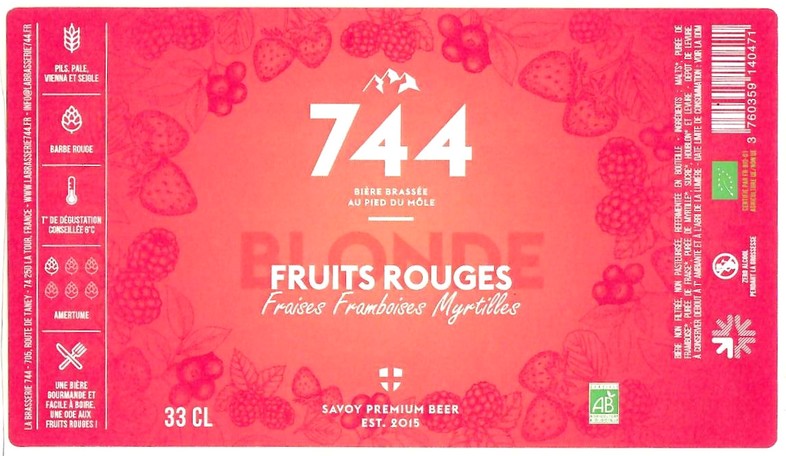 Etiquette BRASSERIE 744 22