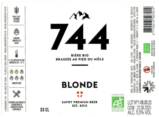 Etiquette BRASSERIE 744 27