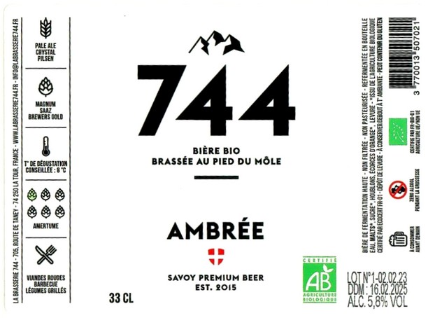 Etiquette BRASSERIE 744 29