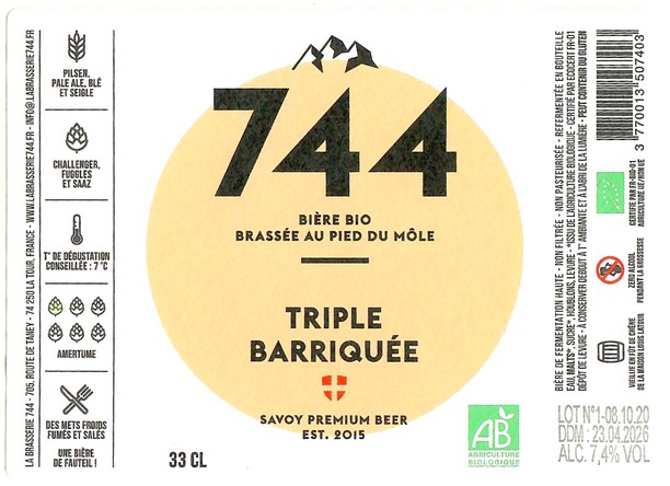 Etiquette BRASSERIE 744 34