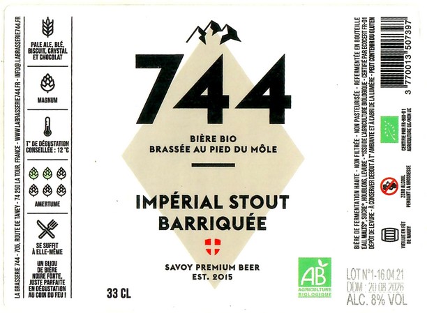 Etiquette BRASSERIE 744 35