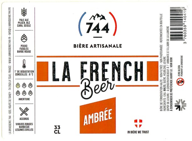 Etiquette BRASSERIE 744 38