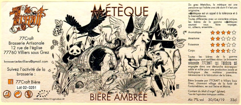 Etiquette BRASSERIE 77 CRAFT 03