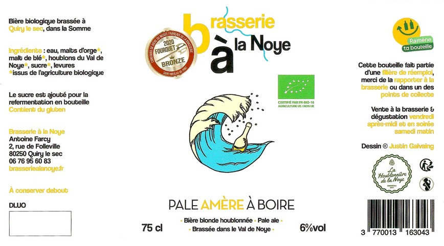 Etiquette BRASSERIE A LA NOYE 09