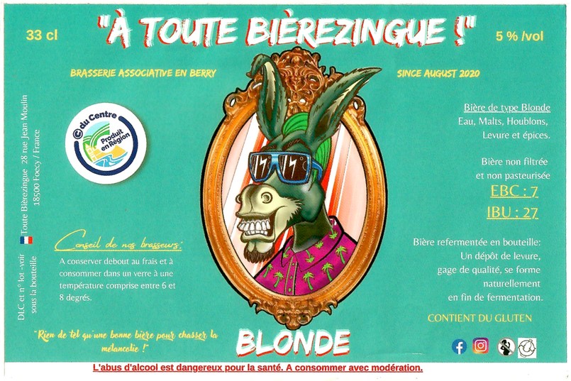 Etiquette BRASSERIE A TOUTE BIEREZINGUE 01
