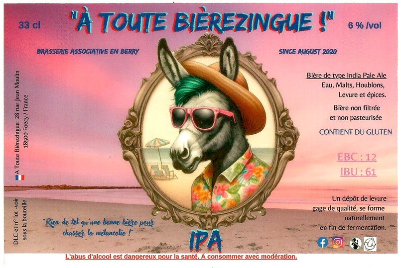 Etiquette BRASSERIE A TOUTE BIEREZINGUE 02