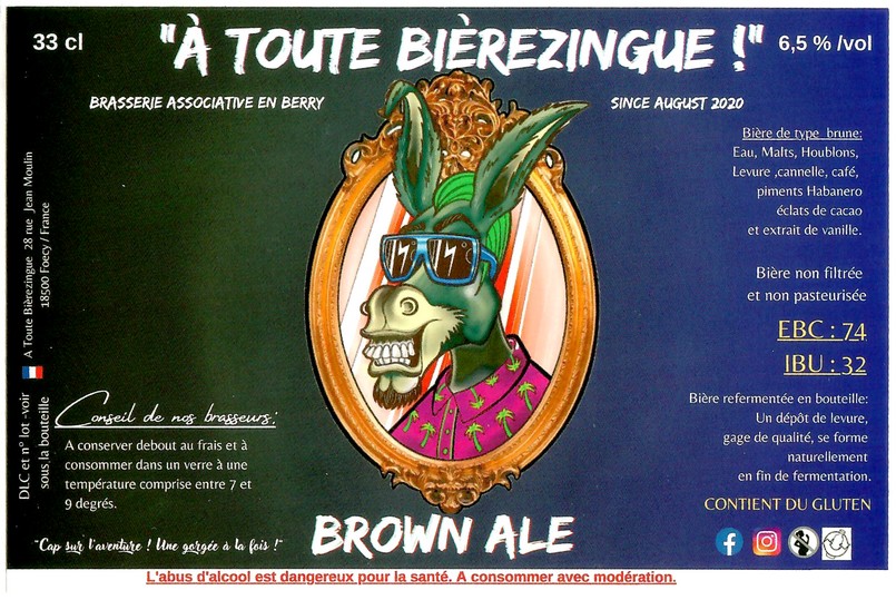 Etiquette BRASSERIE A TOUTE BIEREZINGUE 11