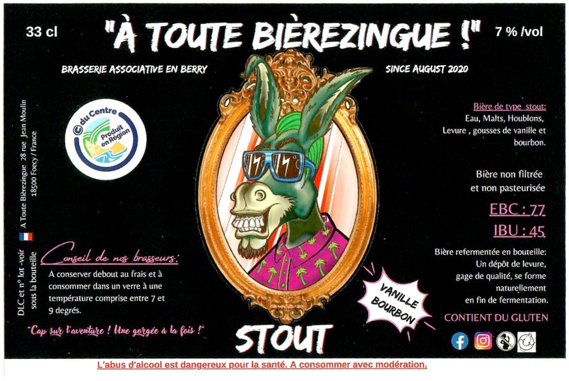 Etiquette BRASSERIE A TOUTE BIEREZINGUE 14