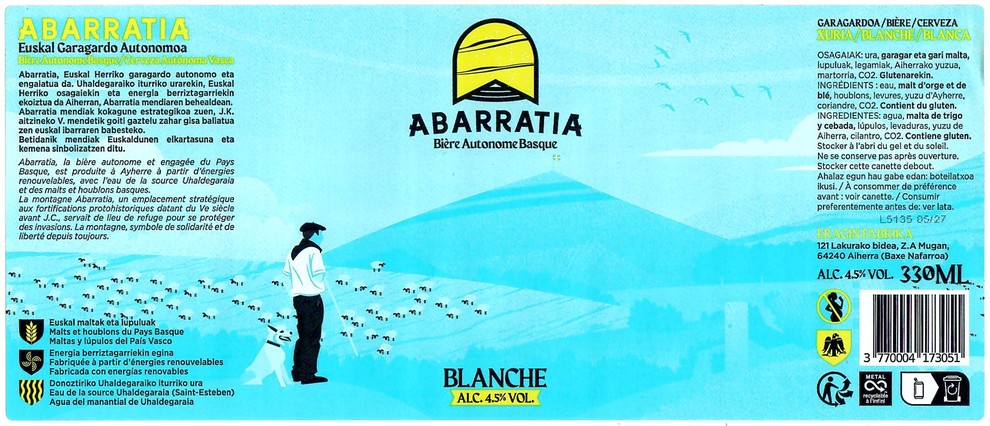 Etiquette BRASSERIE ABARRATIA 01