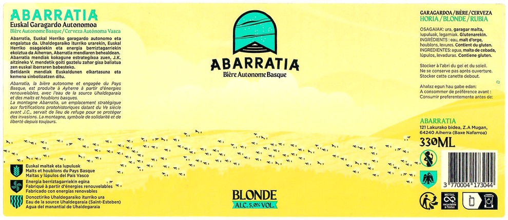 Etiquette BRASSERIE ABARRATIA 03