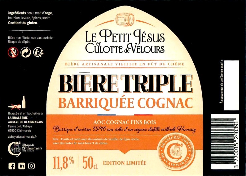 Etiquette BRASSERIE ABBAYE DE CLAIRMARAIS 17