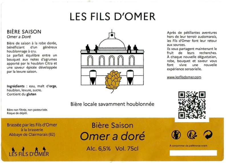 Etiquette BRASSERIE ABBAYE DE CLAIRMARAIS 18